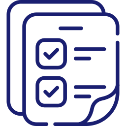 Document icon with checklists and folded corner outline Document icon with checklists and folded corner outline